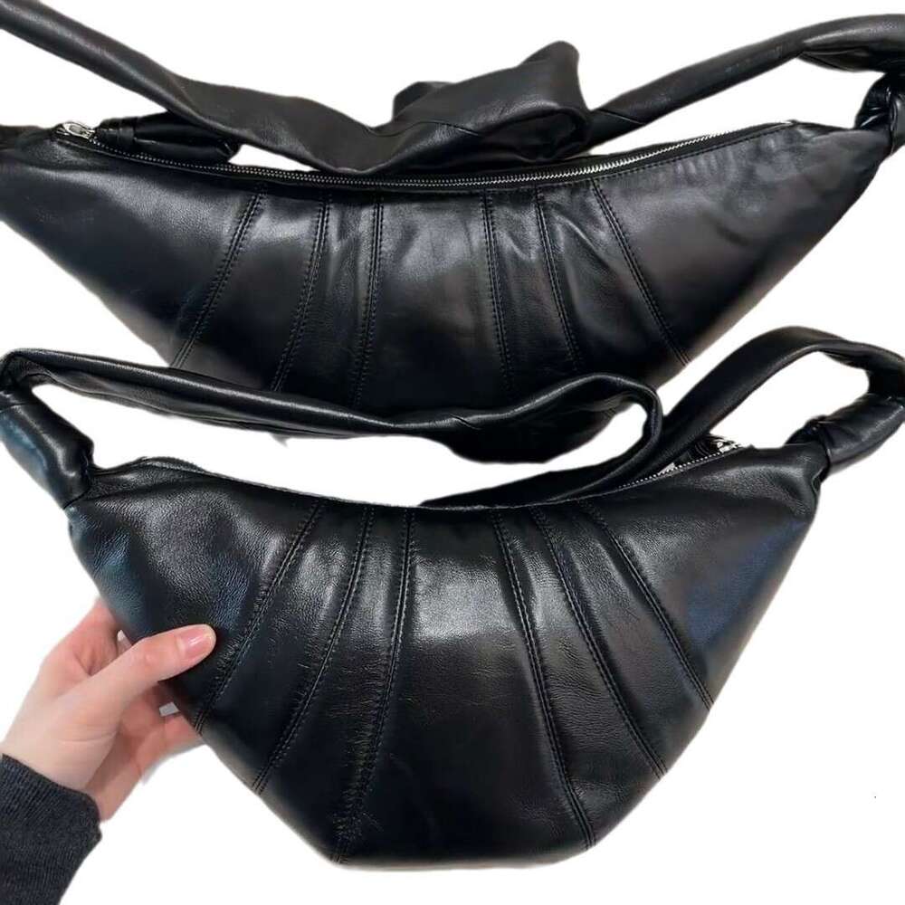 Designer Bag Sheepskin Genuine Leather Cow Shoulder Diagonal Cross Croissant Armpit Sheep Horn