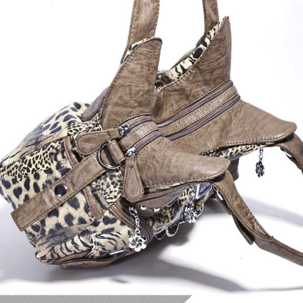 Angelkiss Women Handbags Large Womens Shoulder Bag Leopard Print Top-Handle Fashion Satchel Dumpling Shoulder Tote Hobos BagT260310
