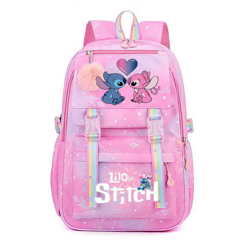 Disney Lilo Stitch Backpack for Girl Boy Student Teenager Children Rucksack Women Cute Casual School Bags Kids Birthday GiftsXJ250422
