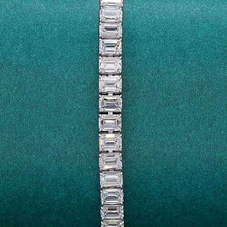 VOAINO Gift Sets 18K 14K 9K Gold 10ct Princess Artificial Lab Grown HPHT CVD Diamond Jewelry Lab Created Diamond Tennis Bracelet
