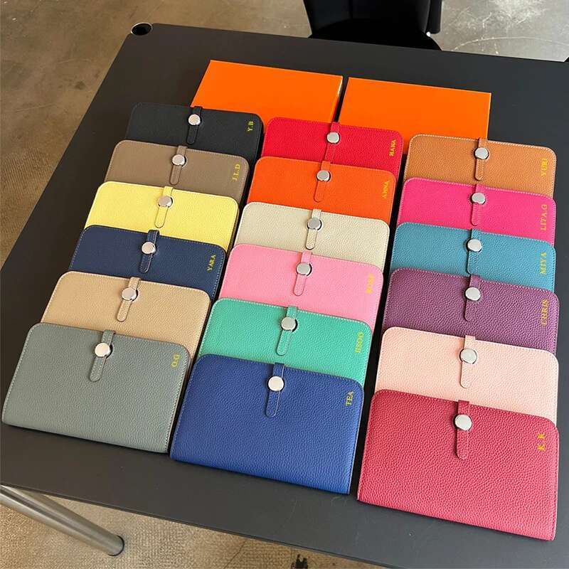 Design Woman 100% Genuine Leather Lady Card Holder Custom Letters Fashion Coin Purse Personalize Phone Wallet