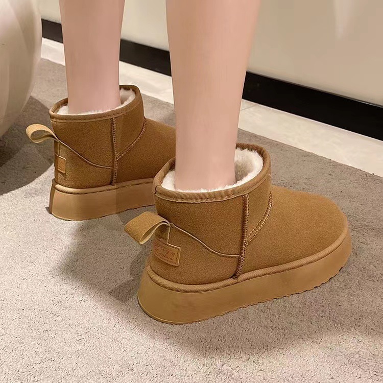 Free Shipping Classic Designer Boots Women's Winter Snow Boots Short Plush Lined Thick Sole Warm Non-Slip Ankle Boots 2025 New