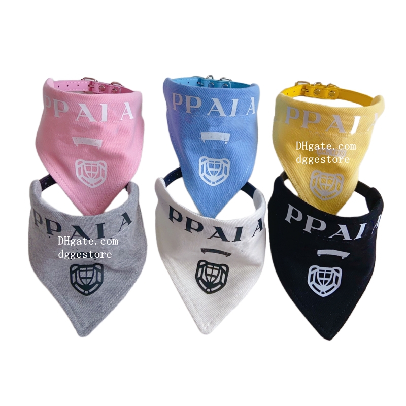 free shipping Designer Bandana Adjustable Leather Dog Collar Soft Durable Hemp, Stylish Removable Scarf Small Dogs, Gift-Ready Set for Pet Lovers, Med