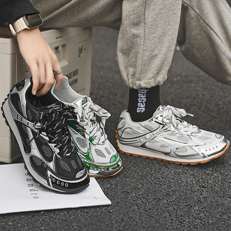 Men's Outdoor Retro Sneakers All-Season Lightweight Breathable Running Shoes Stylish Comfortable Trendy Footwear