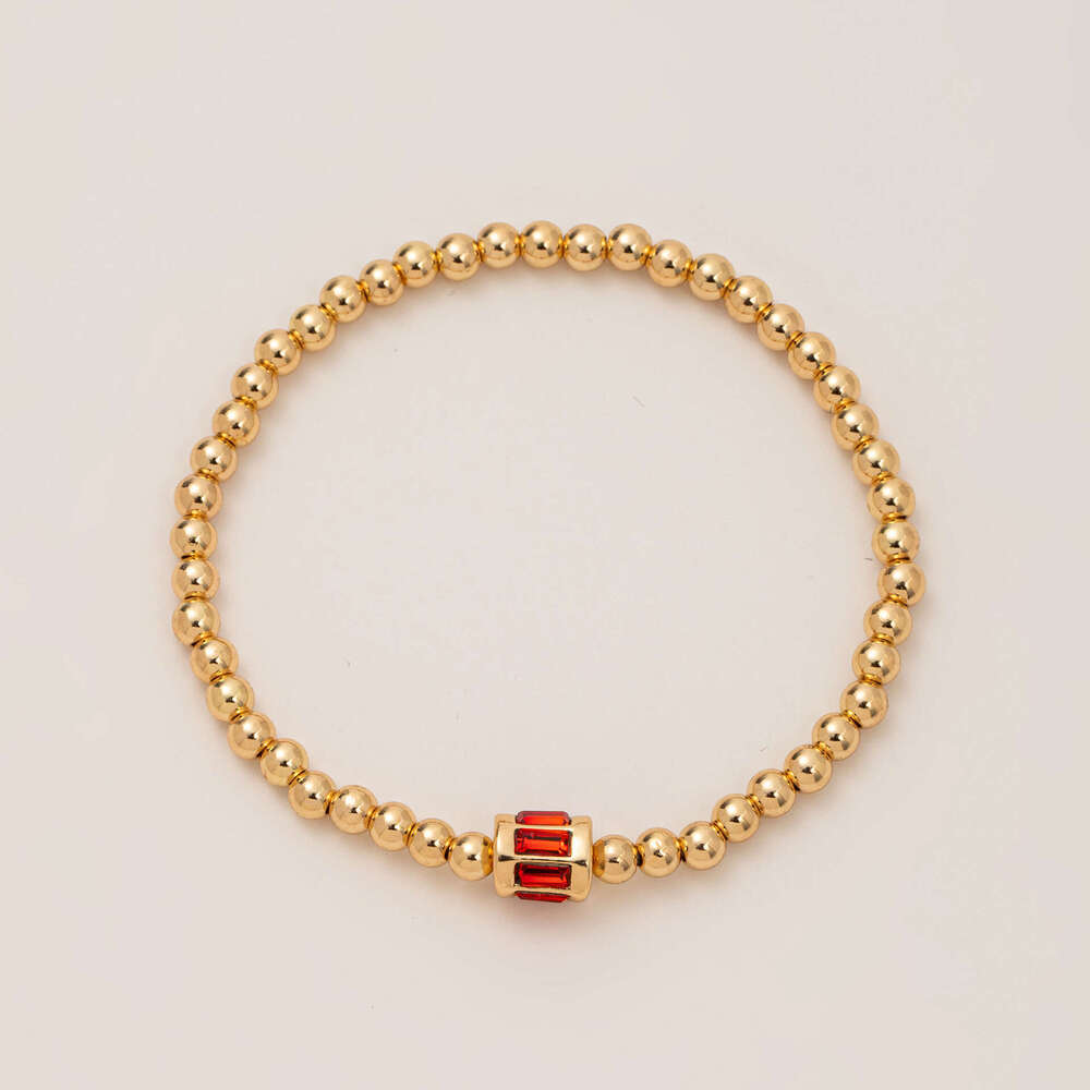 TK hot Designer Bracelet for women Zodiac Fortune Bracelet Gold Beads December 12th Birthday Stone Zircon Electroplated True Gold Color Preserved Bead