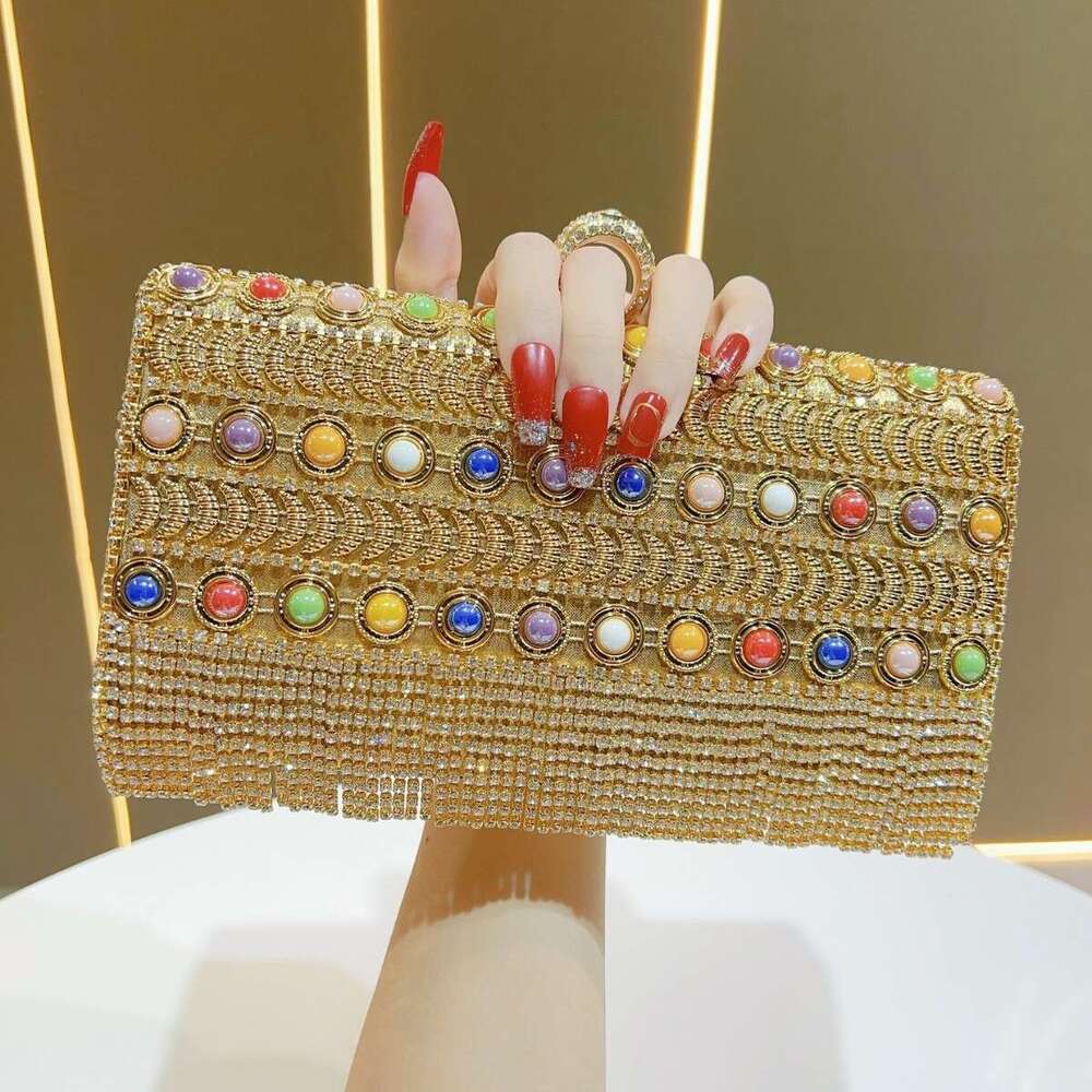 Tassel Dress Party Gift Package Handheld Banquet Light Luxury Sparkling Diamond Bag