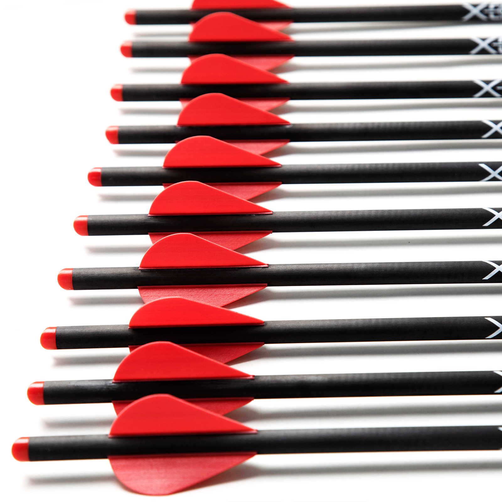 Crossbow Arrows 20 inch Crossbow Bolts Hunting Carbon Arrows for Crossbow Half-Moon Nocks Archery Practice Training Arrows(Pack of 12)