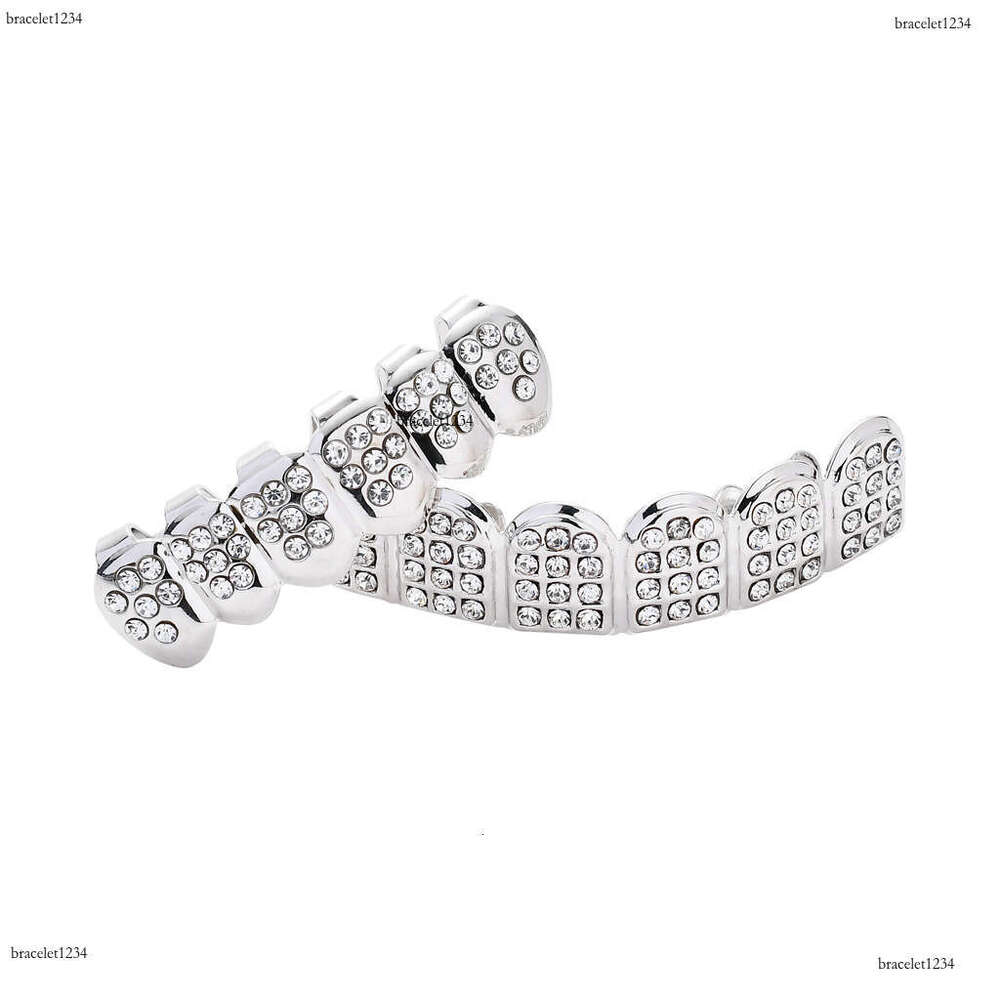 Luxury Hip hop Halloween sparkles sterling silver ice out VVS Moissanite gold-plated braces for men and women Free delivery