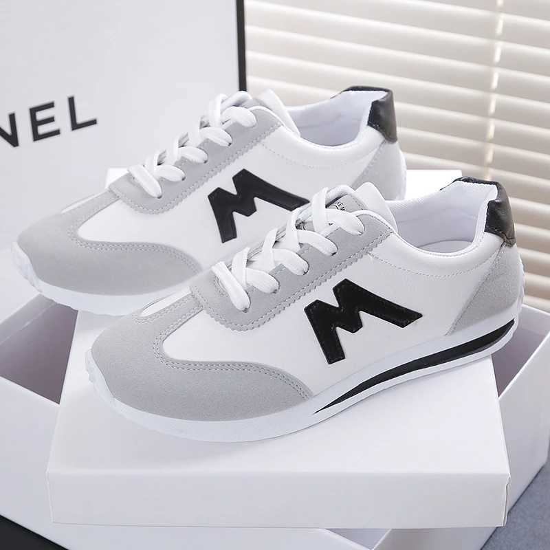 Seasonal new womens flat shoes oversized casual sports shoes running tennis low top lace up womens shoes Y250422