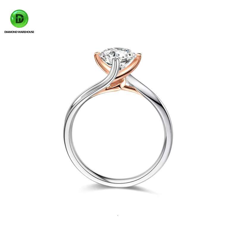 Unisex 18K White Gold Lab Grown Diamond Wedding Rings Classic CVD HPHT Rhodium Plated Engagement Fine Jewelry for Anniversary
