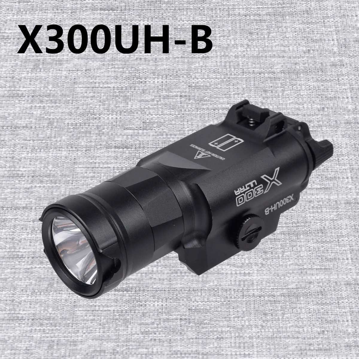 SureFire Tactical X300 X300U Ultra X300V XH35 Metal Pistol Gun Flash LED Light Suitable for 20mm Rail Airgun Weapon Hunting Flashlight Z250422