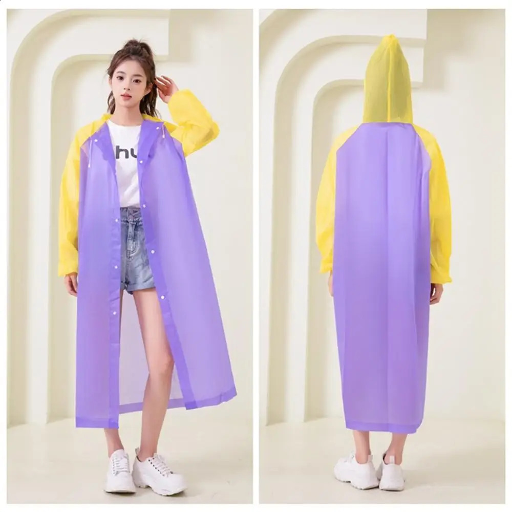 Universal Thick Raincoat With Contrasting Colors 145x70 Mens Womens Raincoats Hiking And Tourist Attractions Adult Raincoats 250421