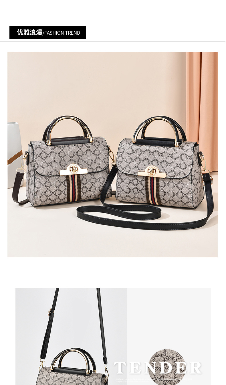 Cross-border high-end small bag women's bag new trendy fashion casual versatile Internet celebrity portable shoulder soft leather messenger bag d