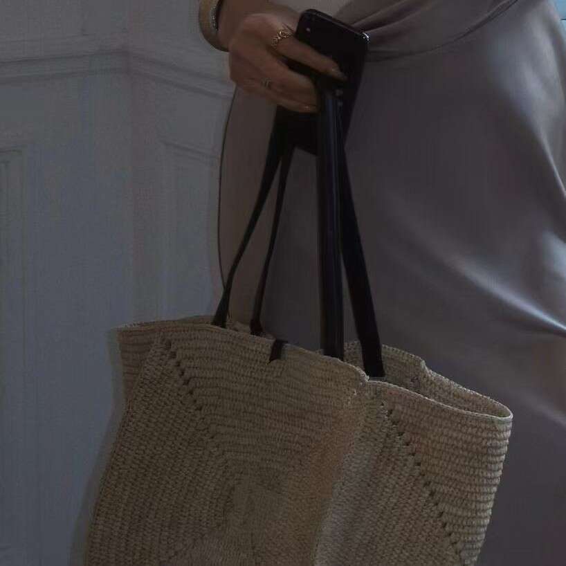 Ins Style Resort Beach Bag Internet Celebrity S Same Style Car Stitching Folding Straw Single Shoulder Handbag Woven Bag Beach Vacation Women S Bag KQ
