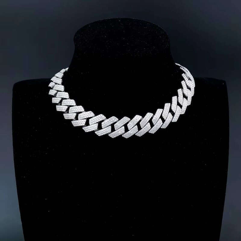 8mm Fashion Hip-Hop Pure Sier Unisex Moissanite Bracelet aaa aaa