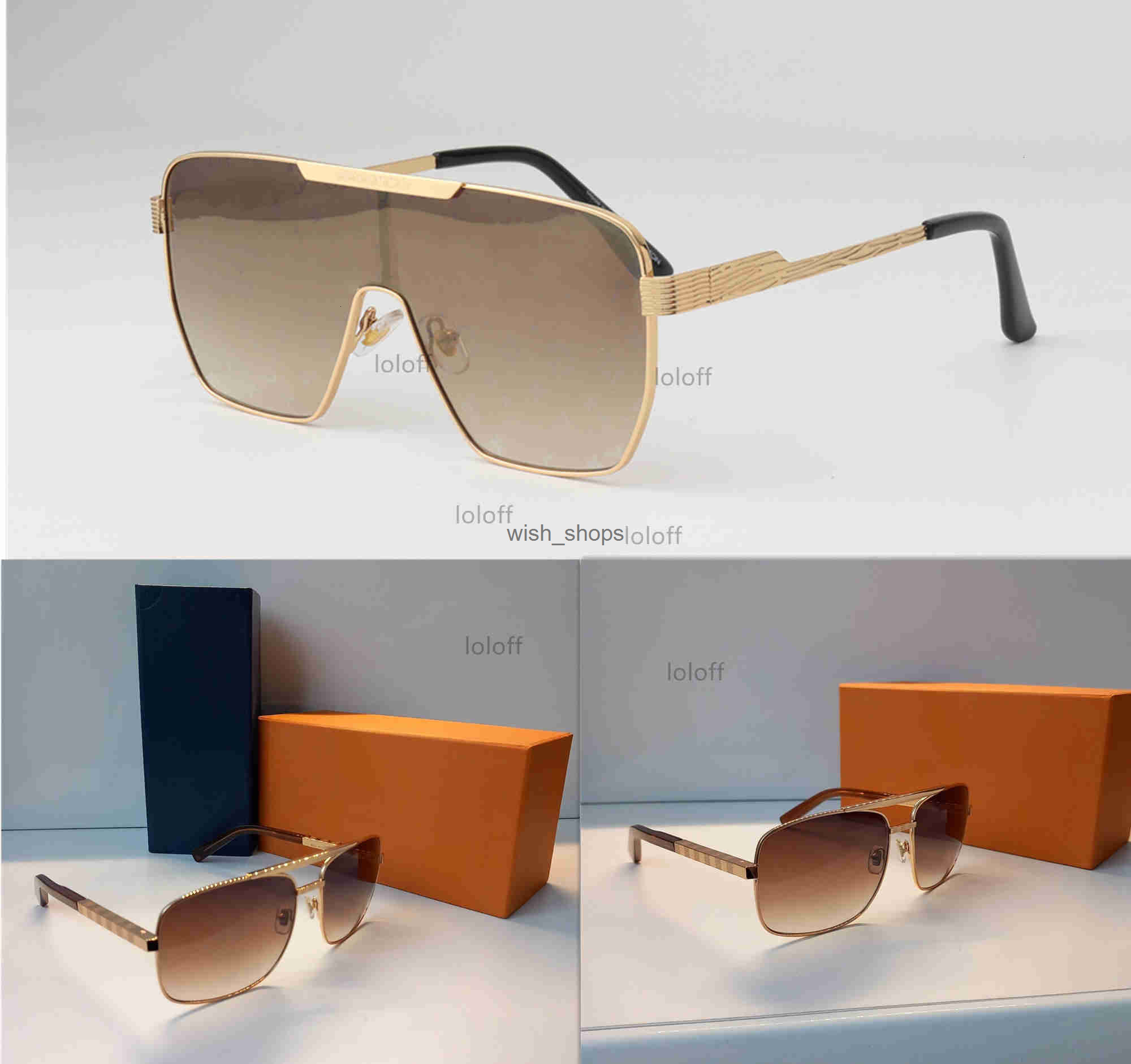 Designer Sunglasses designer sunglasses for mens classic attitude metal square frame popula louis vuittone lv louievuitton lvt vuitton LZRC