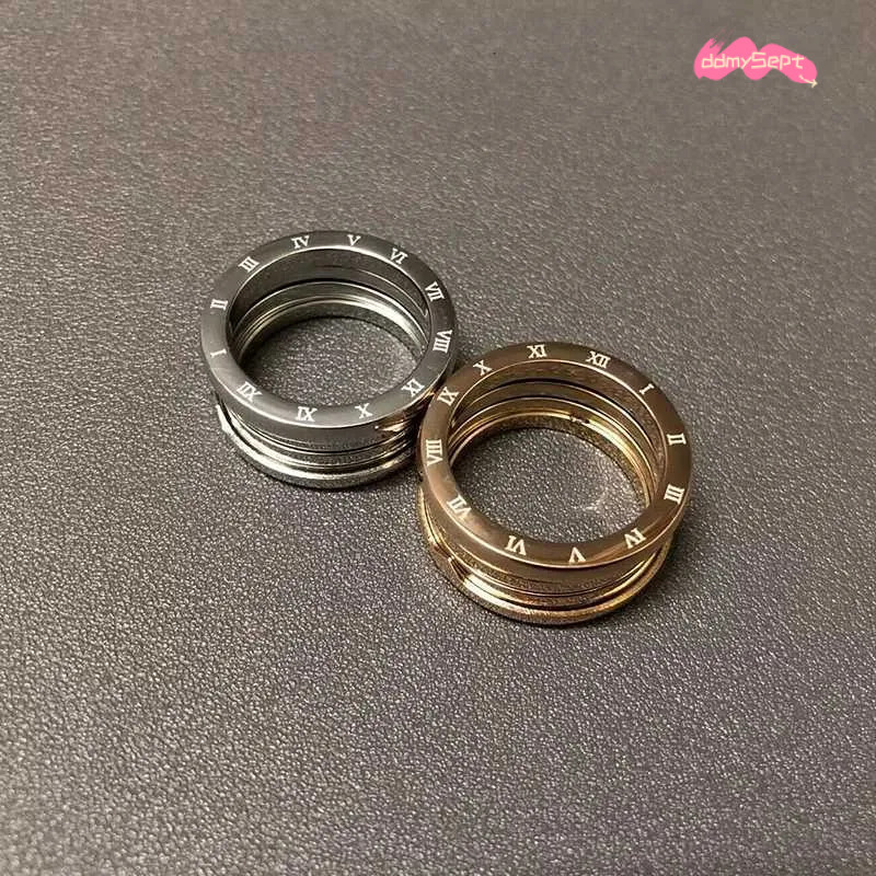 Fashion Spring Rings For Women Stainless Steel Couple Men Casual Finger Ring Designer Luxury Trendy Hip Hop Party Jewelry GiftW251017 ddmysept