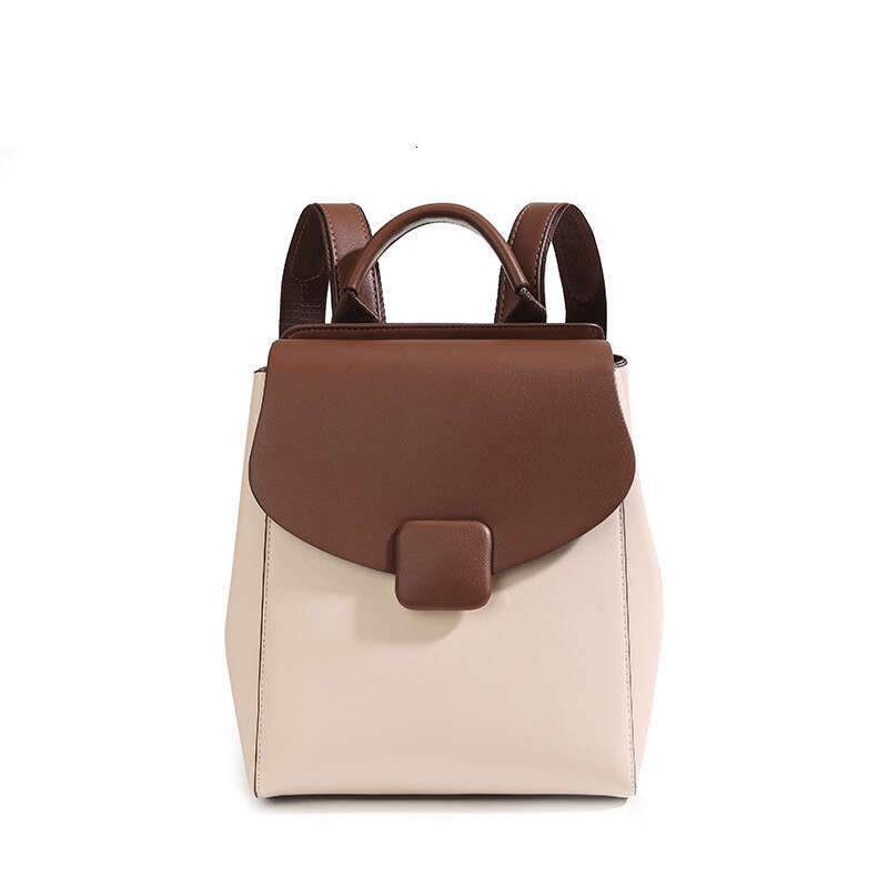 Hong Kong Contrasting Color For Women Commuting New Travel Student Backpack Light Luxury Women S Bag Autumn And Winter