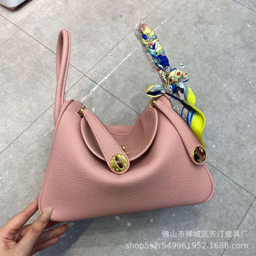 Designer Bag Shoulder Carrying Doctor S Lindi Soft Cowhide Lychee Pattern Handbag Single Shoulder Crossbody Versatile Embroidery Large Capacity