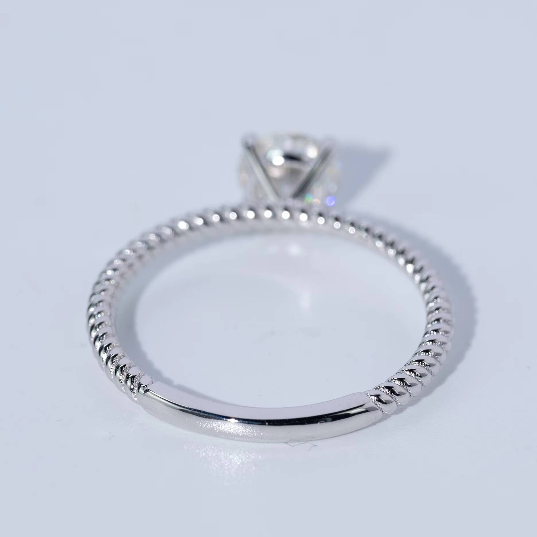 IGI Certified 1CT 925 Sterling Silver Engagement Ring Hot Selling White Gold Lab Grown Diamond Ring Women Jewelry