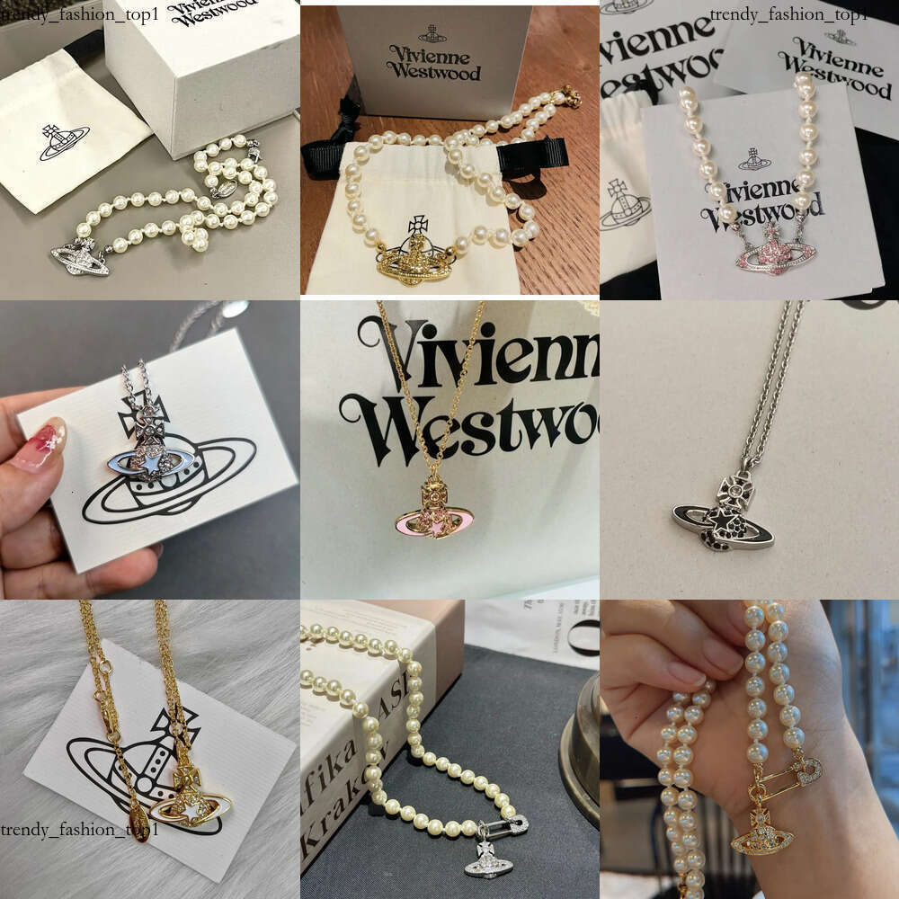 viviennen west wood necklace DesignerSaturn Necklace Queen Dowagers Pearl Pin Womens Micro Safe Light Luxury Fashionable Bracelet Handmade High Version f22