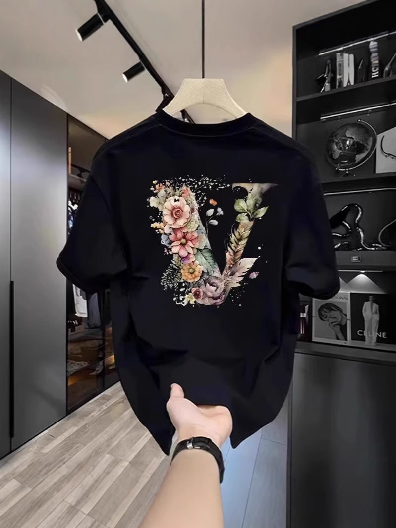 free shipping Designer Men's T-Shirts new Summer New Men's Streetwear Oversized Loose Fit American High Street Casual Tops