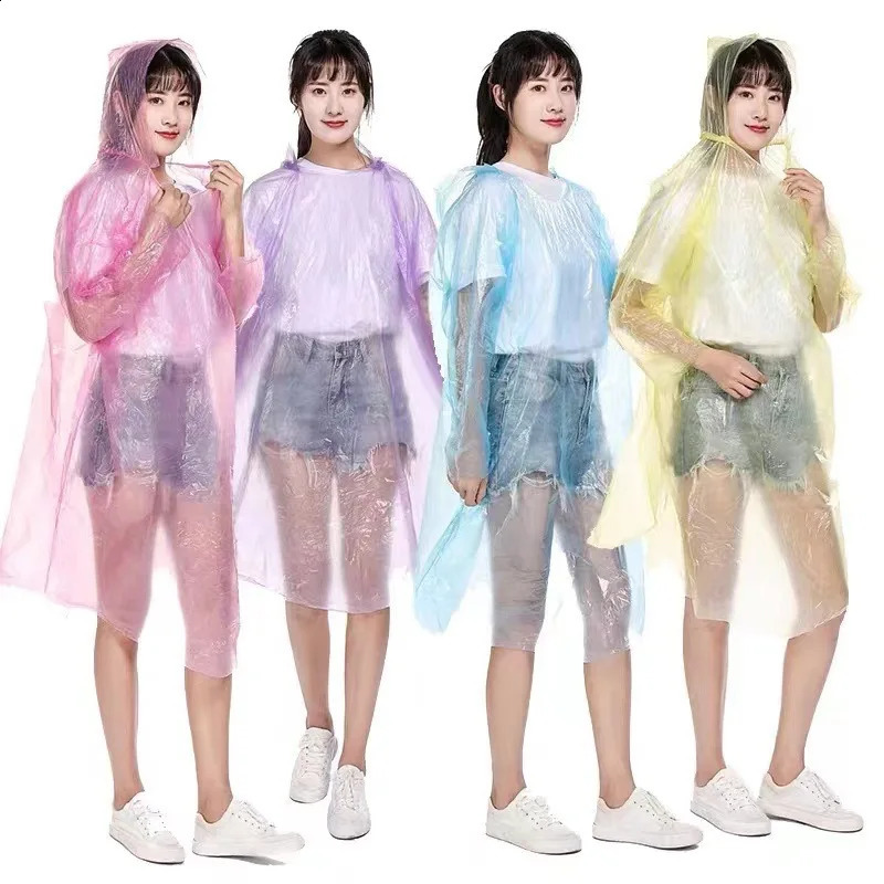 1-10pcs Disposable Rainwear Portable Disposable Card Raincoat Waterproof Rainwear for Outdoor Camping Hiking Poncho Supplies 250421