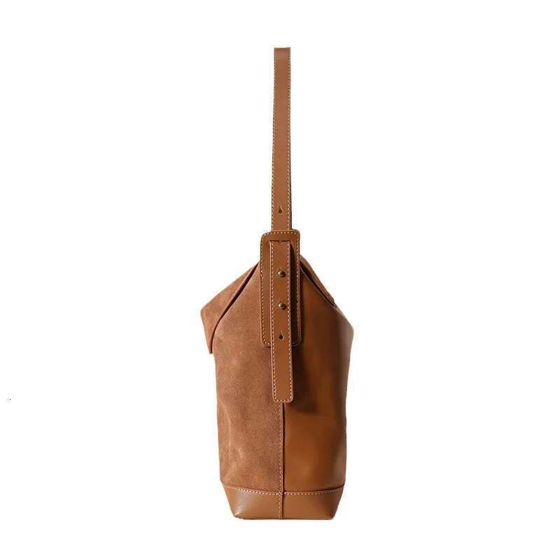 Designer Bag Vintage Leather Crossbody Tote Versatile Single Shoulder Bag, Cowhide Women's Armpit Bag