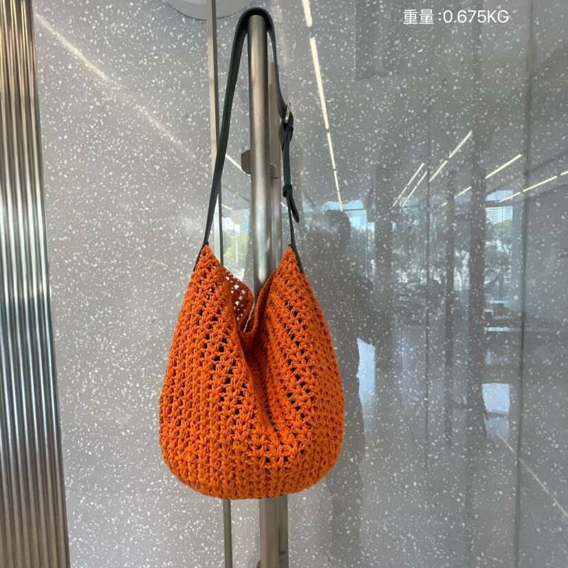Ins Style Resort Beach Bag Weaving Leisure Tote New Color Contrasting Cowhide Trendy And Artistic Niche Seaside Vacation Beach Bag KQ