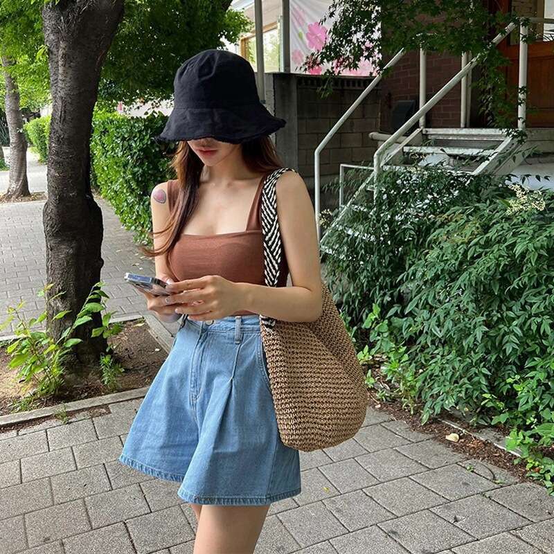 Ins Style Resort Beach Bag Spring And Summer New Grass Woven Vacation Large Capacity Beach Women S Single Shoulder Underarm Bag KQ