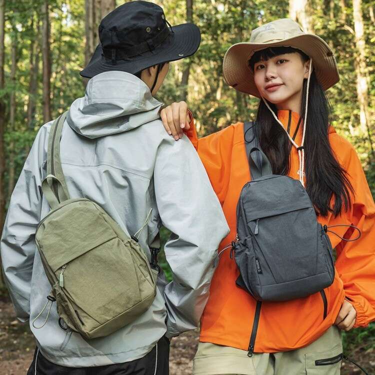 Multi functional dual-use chest for men and women outdoor travel, lightweight small backpack, waterproof hiking bag, crossbody bag