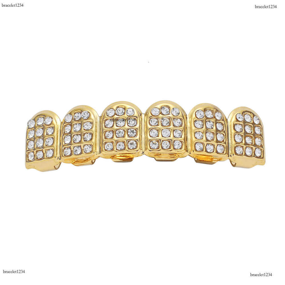 Luxury Hip hop Halloween sparkles sterling silver ice out VVS Moissanite gold-plated braces for men and women Free delivery