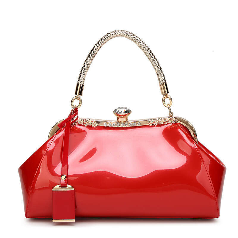 New Women's 2019 Lacquer Leather Banquet Wedding Bridal Handbag Shoulder Bag