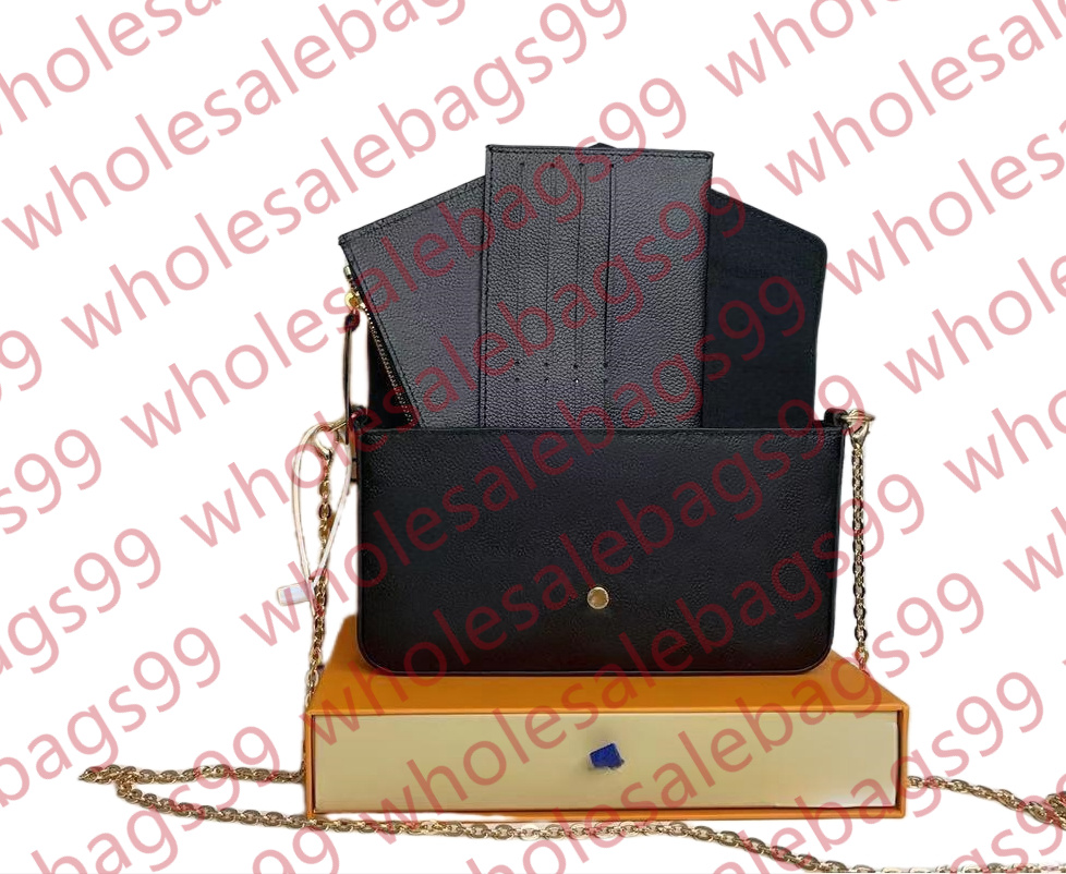 Designer Bag FELICIE POCHETTE Chain Shoulder Bags Luxury Handbags Crossbody Purse Fashion Women Bags Ladys The Totes cream Bag Wallet Female 61276