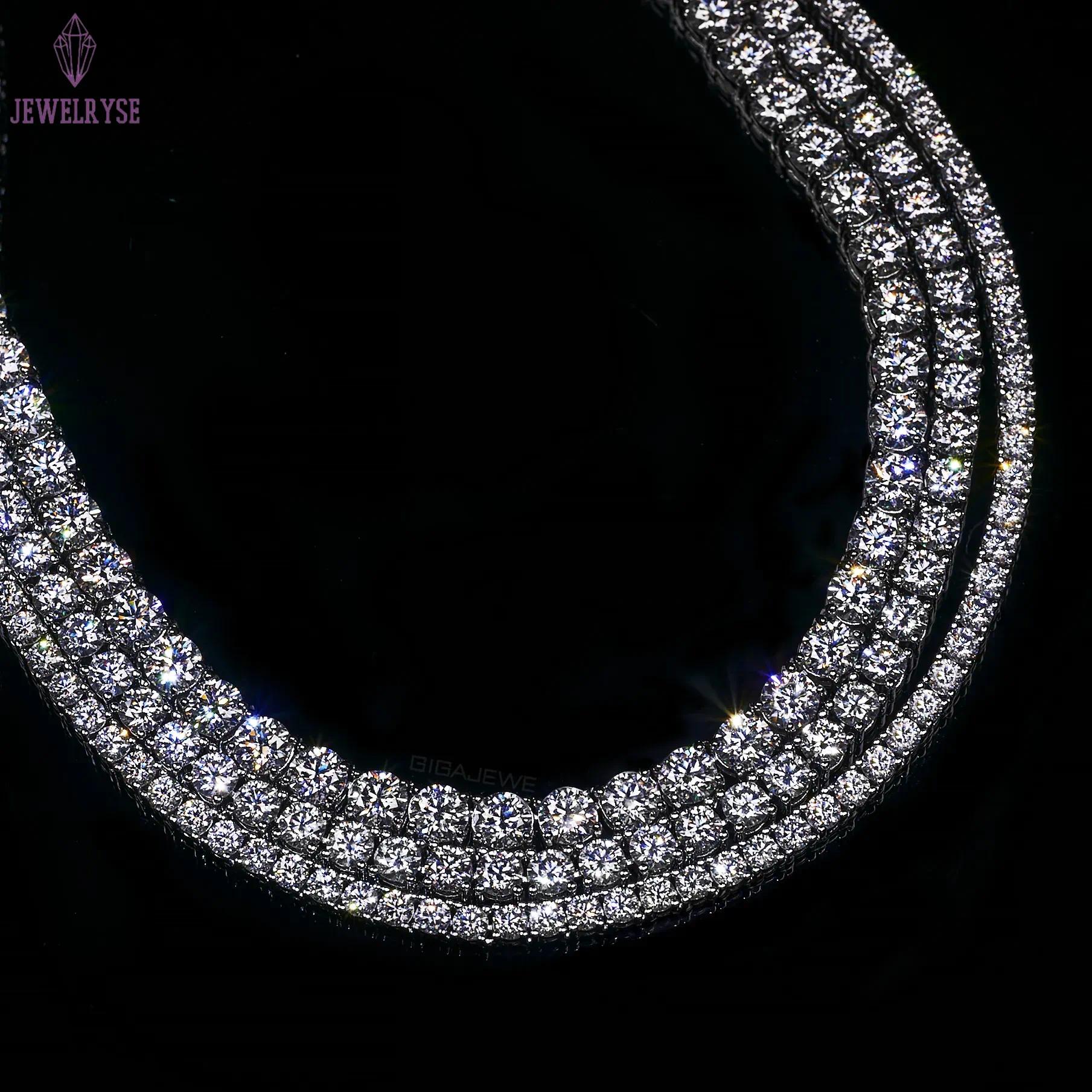 The most affordable Sier by testing VVS Moissanite Chain Hip Hop Indian tennis necklace for men and women