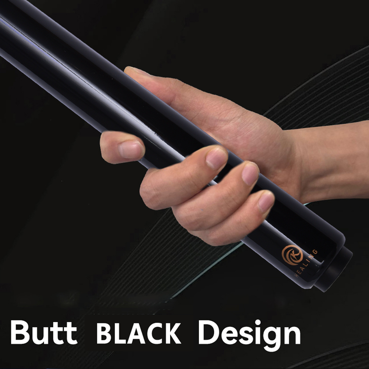 OKHEALING Pool Cue Stick Carbon Fiber Billiard Pool Sticks for Adults with Low Deflection Shaft (58inchg,12.9mm Tip, Uni-loc Joint Pin) Professional B