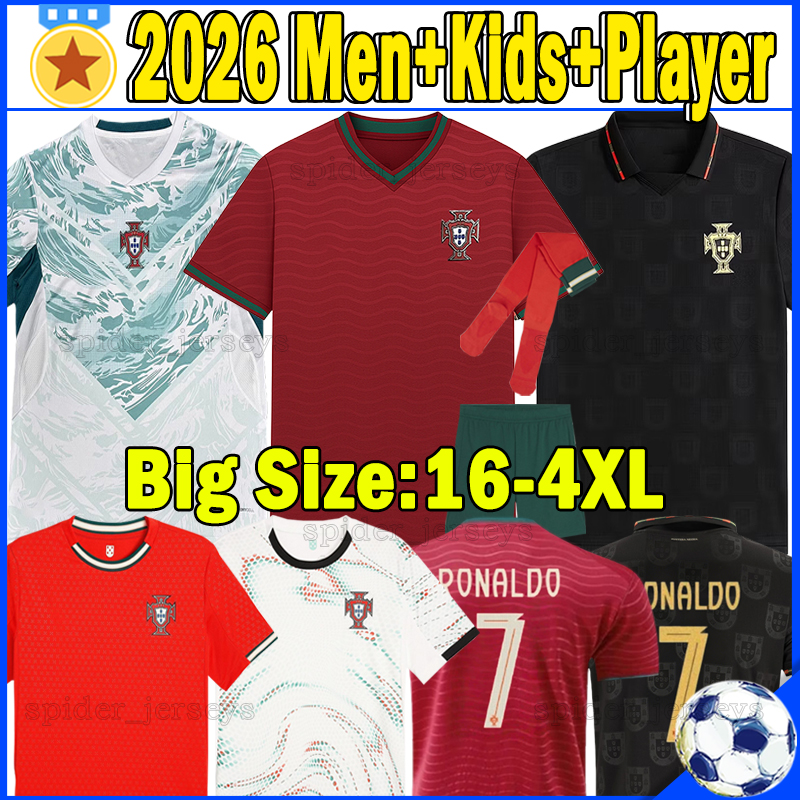 XXXL 4XL 2025 Portugal national football team Soccer Jerseys 26 27 Portuguese JOAO FELIX B.FERNANDES RAMOS Player Version Football Shirts Goalkeeper Men Kids Kits