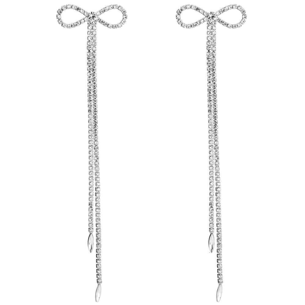 2023 Bohemian Rhinestone Tassel Earrings Women Jewelry Long Tassel Earrings