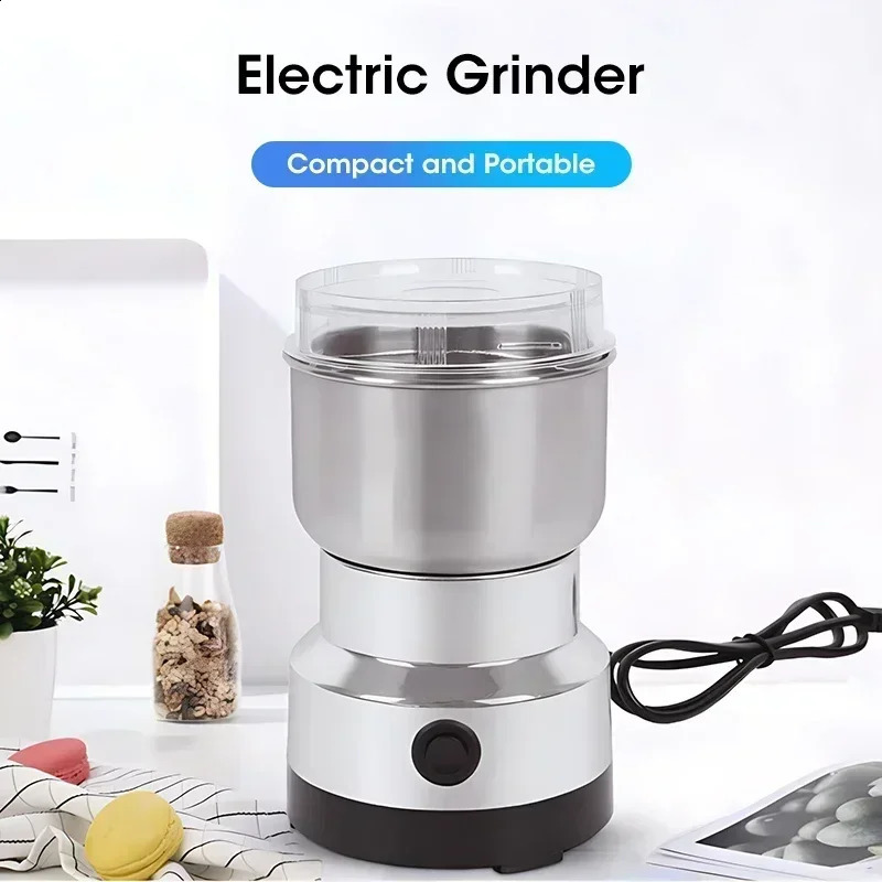 Electric Grinder Multifunctional Coffee Grinder Cereal Nuts Beans Spices Grains Grinder Machineultra-fine Baby Food Grinder 250423