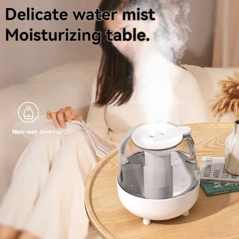 Xiaomi New 5L large capacity humidifier USB double fog spray low noise insufficient sleep sufficient light essential oil diffuser Y250422