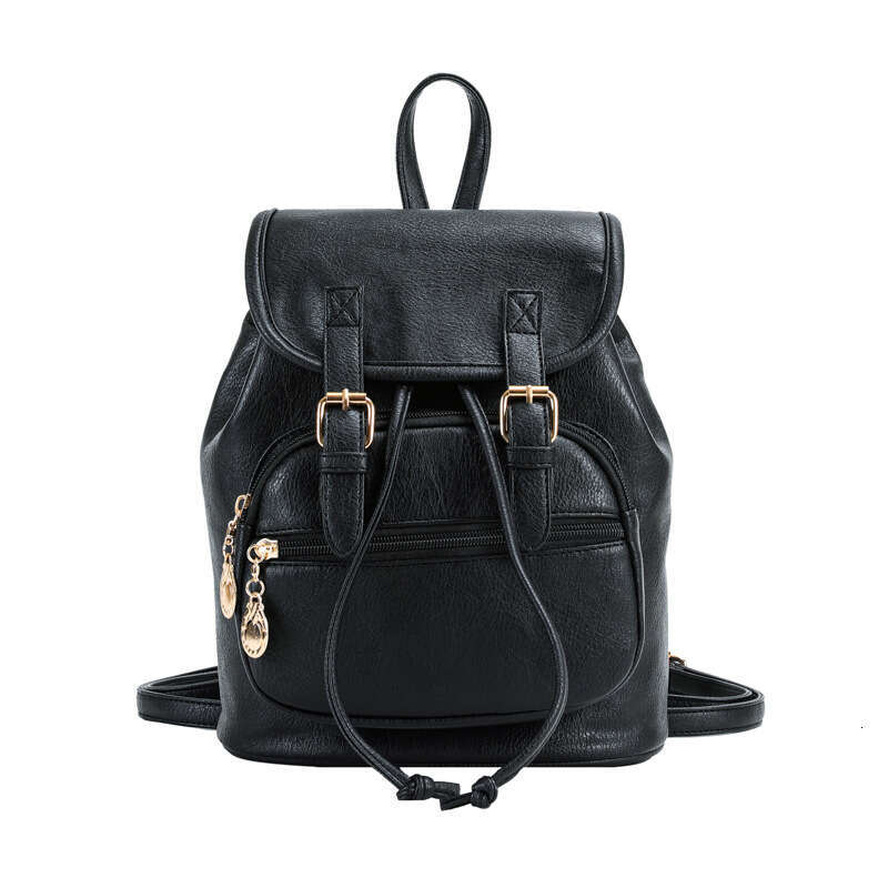 Shoulder women's new versatile small backpack, mini drawstring bucket bag, large capacity travel backpack