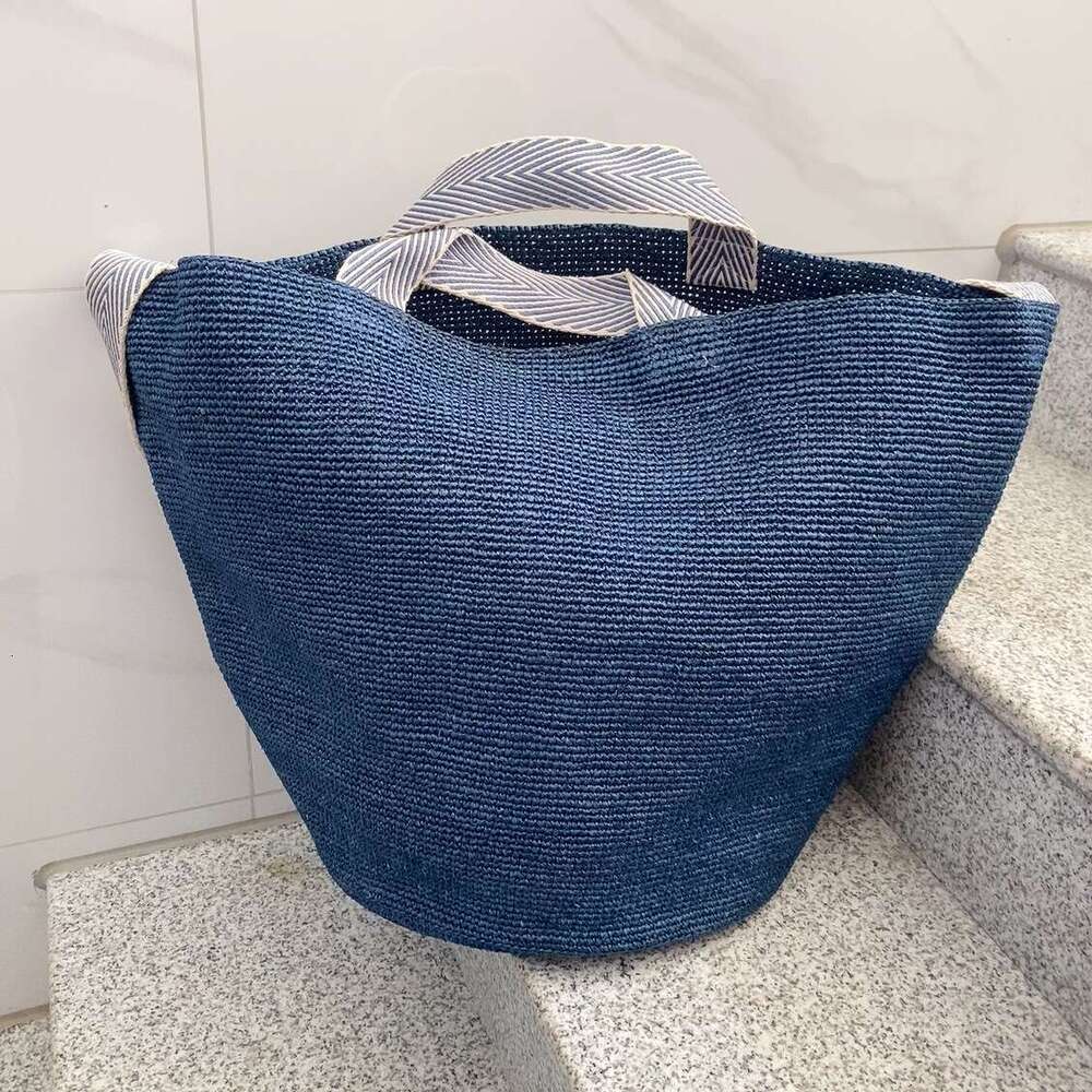 Ins Style Resort Beach Bag Lafite Grass Woven Women S Summer Large Capacity Crossbody Beach Vacation Bucket Tote Bag Simple Handbag KQ