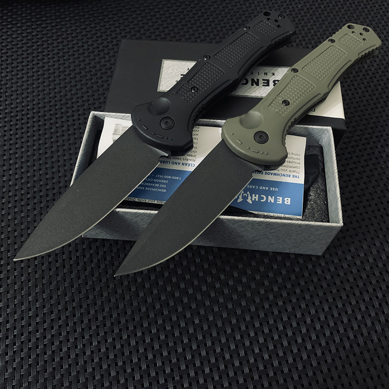 BM 9070 Pocket Folding Knife D2 Blade Nylon Fiber Handle Hunting Self-defense Camping Tactical Survival Knives Portable EDC Tool