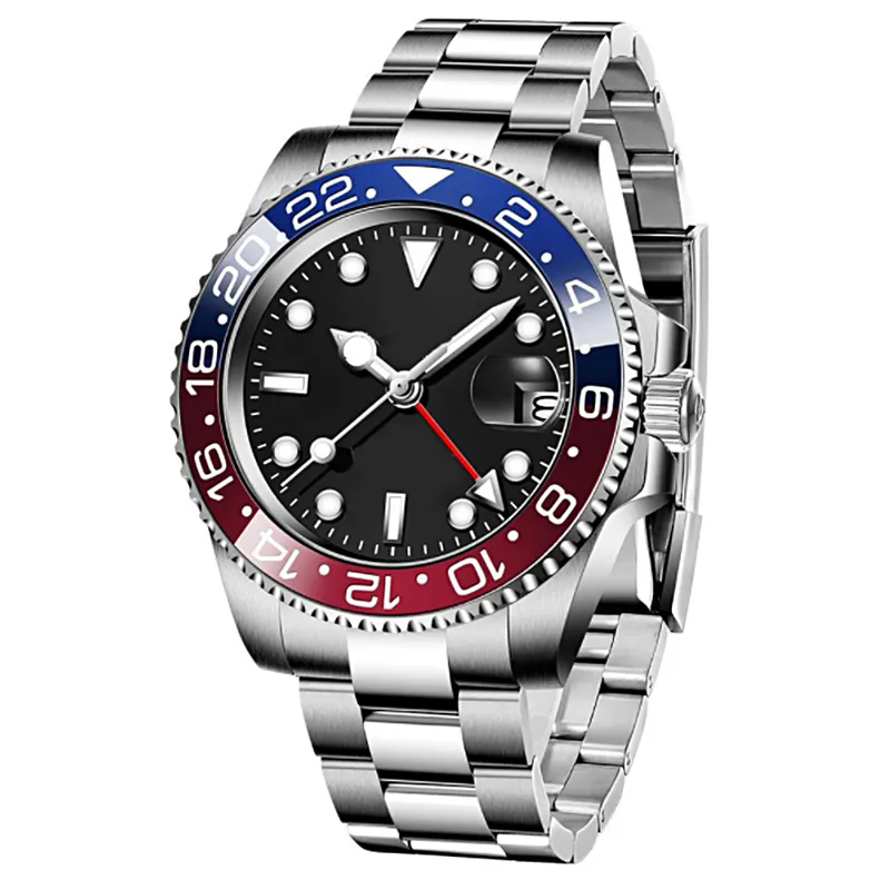 mens watch designer automatic sapphire 904L stainless steel sports watch luminous GMT Montre De Luxe root beer Luxury watches DHgate ST9 jason007 Wristwatches