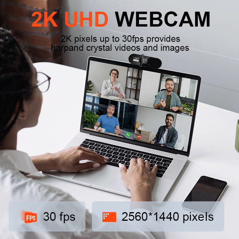 Webcam 2K/4K Computer HD Driver-Free Online Class Live Streaming Video Chat with Microphone Network Camera