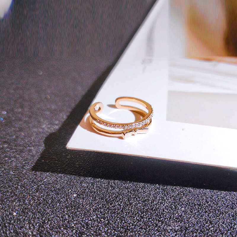 Light luxury bow opening niche design, simple personality, fashionable tail adjustable index finger ring, female