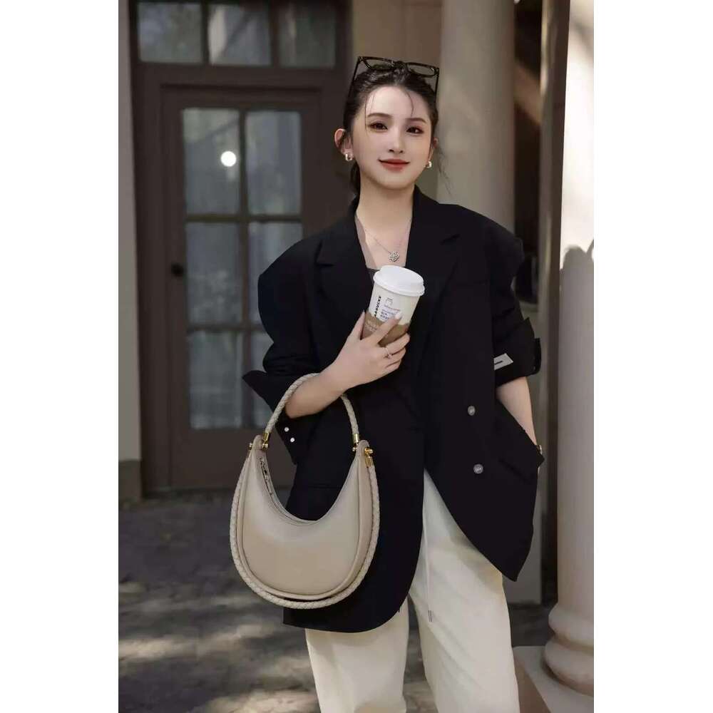 Genuine Leather Women's Bag 2025 New Simple And Fashionable Design, High-End Feel, Hand-Held Bill Of Lading Shoulder Crossbody Designer's ba