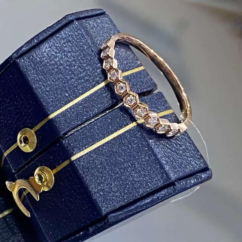18K Rose Gold Classic Style Lab Grown Diamond Ring Womens Party Jewelry for Wedding Engagement Rhodium Plated CVD HPHT Diamonds