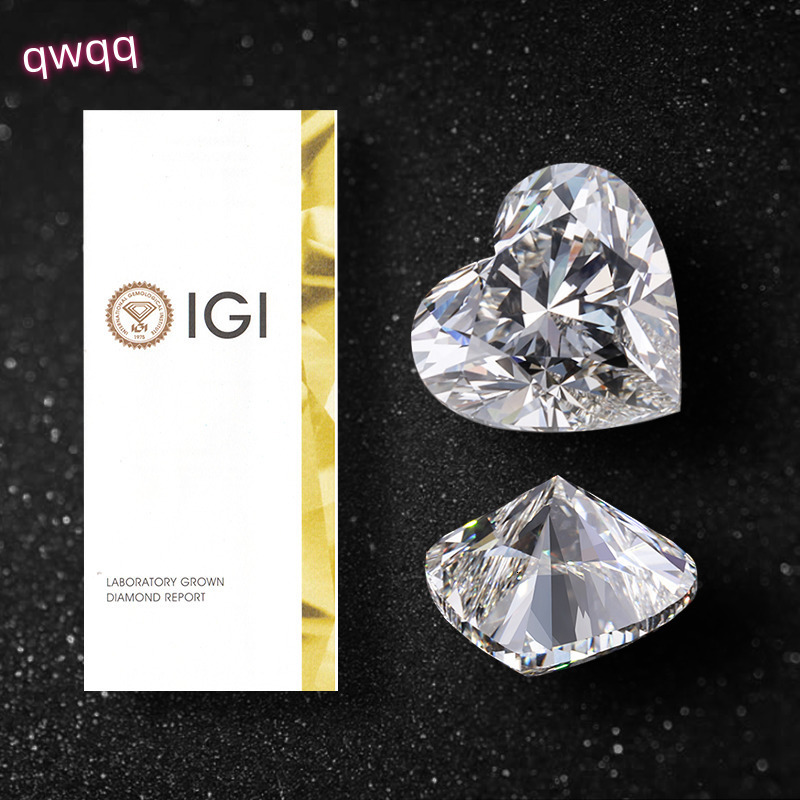Heart Cut 1ct 1.5ct Diamonds Stone DEF VVS Lab Grown Diamonds Excellent Cut Polished Guaranteed IGI Certified Synthetic Diamonds