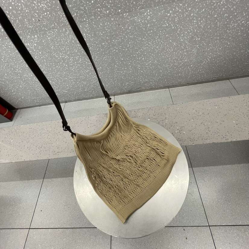 Ins Style Resort Beach Bag New Internet Celebrity Fashion Versatile Leisure Net Straw Woven Single Cross Shoulder Beach Vacation Style Women S Bag KQ